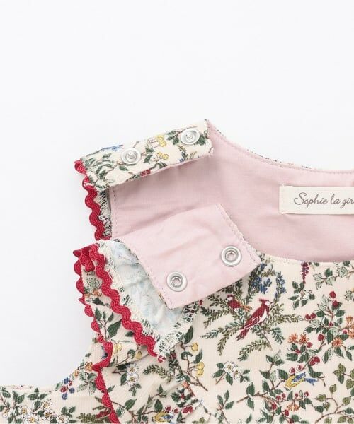 Sophie la girafe / キリンのソフィー ミニ丈・ひざ丈ワンピース | 花柄ジャンパースカート【日本製】 | 詳細3
