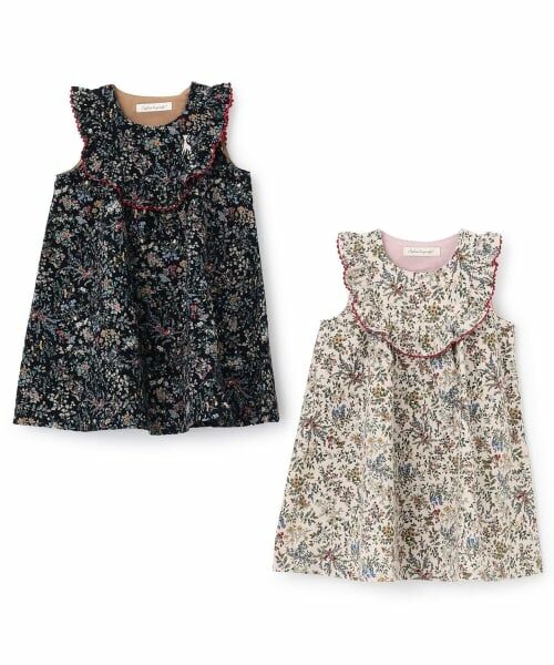 Sophie la girafe / キリンのソフィー ミニ丈・ひざ丈ワンピース | 花柄ジャンパースカート【日本製】 | 詳細6