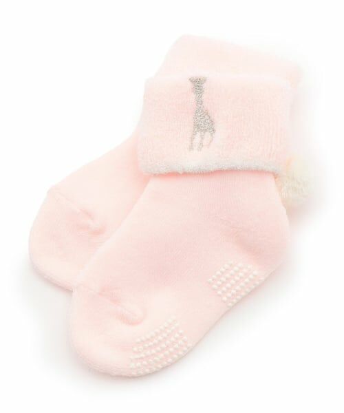 Sophie la girafe / キリンのソフィー ソックス | パイルソックス【日本製】（ピンク）