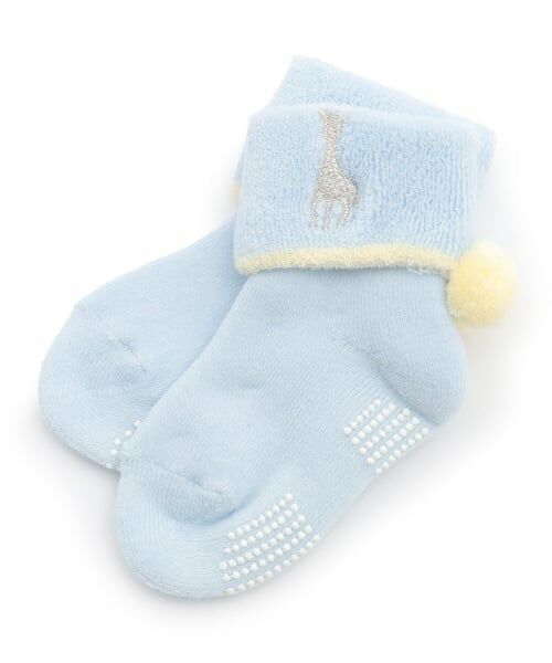 Sophie la girafe / キリンのソフィー ソックス | パイルソックス【日本製】（ブルー）