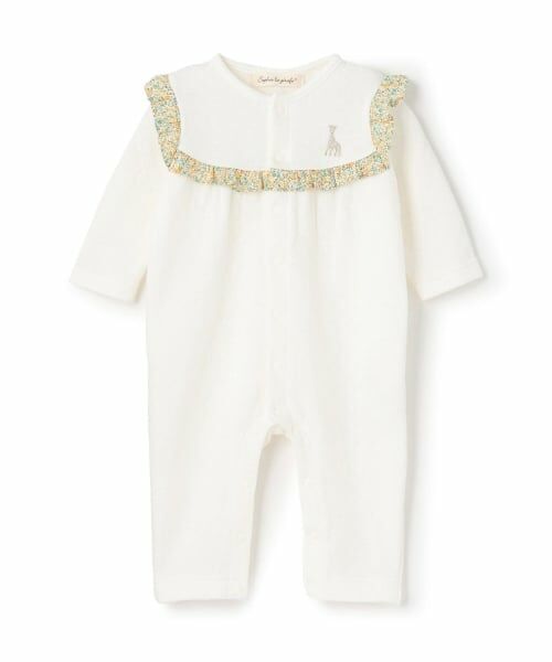 Sophie la girafe / キリンのソフィー ロンパース | 小花柄カバーオール【日本製】（オフ ホワイト）