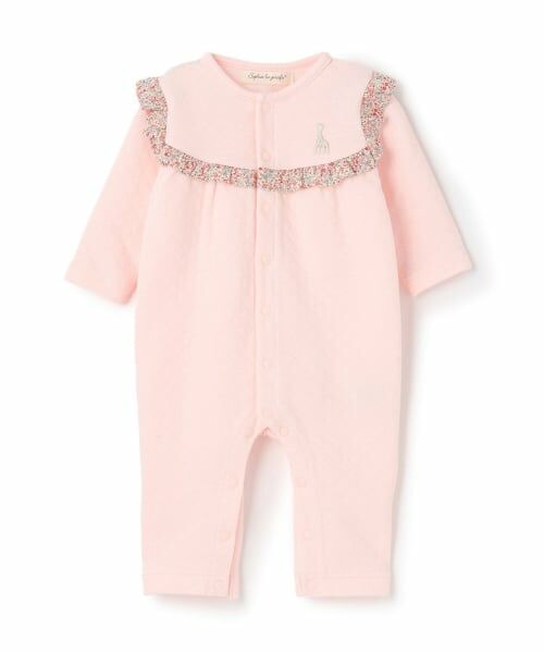 Sophie la girafe / キリンのソフィー ロンパース | 小花柄カバーオール【日本製】（ピンク）