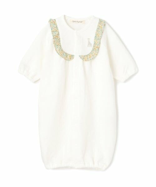 Sophie la girafe / キリンのソフィー ロンパース | 小花柄2WAYオール【日本製】（オフ ホワイト）