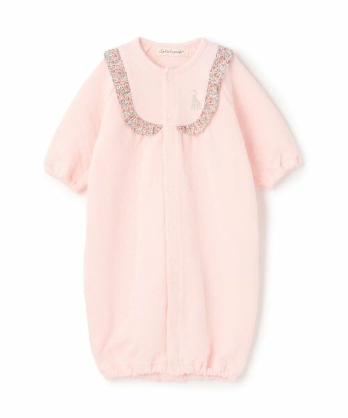 Sophie la girafe / キリンのソフィー ロンパース | 小花柄2WAYオール【日本製】（ピンク）