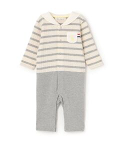 Sophie la girafe / キリンのソフィー ロンパース | ジャカードボーダーセーラーカバーオール【日本製】