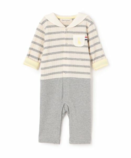 Sophie la girafe / キリンのソフィー ロンパース | ジャカードボーダーセーラーカバーオール【日本製】 | 詳細2