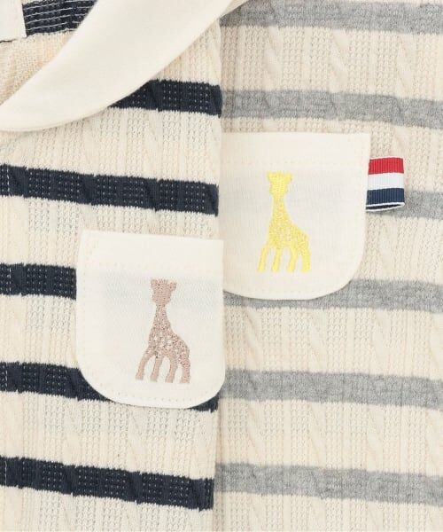 Sophie la girafe / キリンのソフィー ロンパース | ジャカードボーダーセーラーカバーオール【日本製】 | 詳細4