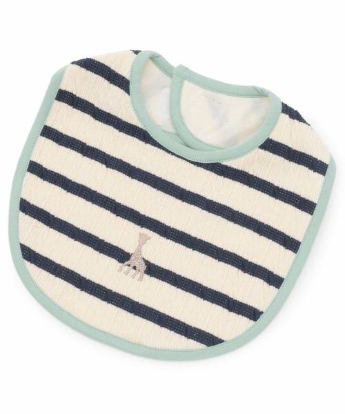 Sophie la girafe / キリンのソフィー スタイ・ビブ | ジャカードボーダースタイ【日本製】（紺）