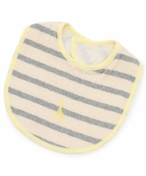 Sophie la girafe / キリンのソフィー スタイ・ビブ | ジャカードボーダースタイ【日本製】（グレー）