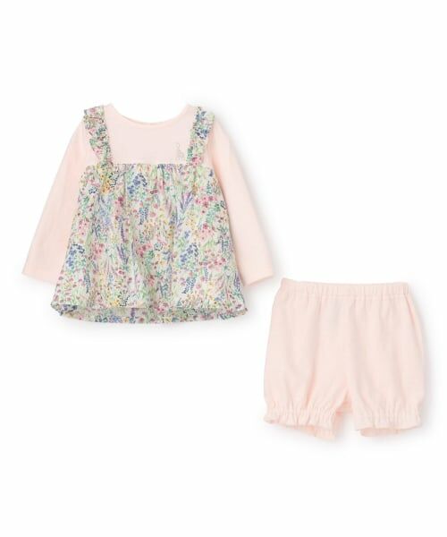 Sophie la girafe / キリンのソフィー ベビー・キッズウエア | 花柄ベビースーツ【日本製】 | 詳細2