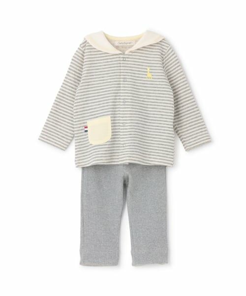 Sophie la girafe / キリンのソフィー ベビー・キッズウエア | セーラーベビースーツ【日本製】（グレー）