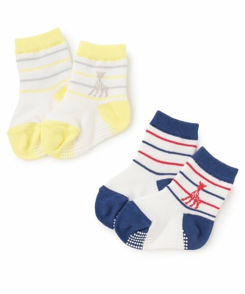 Sophie la girafe / キリンのソフィー ベビー・キッズウエア | メッシュボーダーソックス【日本製】 | 詳細5