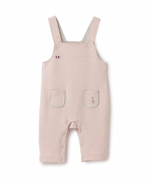 Sophie la girafe / キリンのソフィー ベビー・キッズウエア | ワッフルサロペット（ピンク）