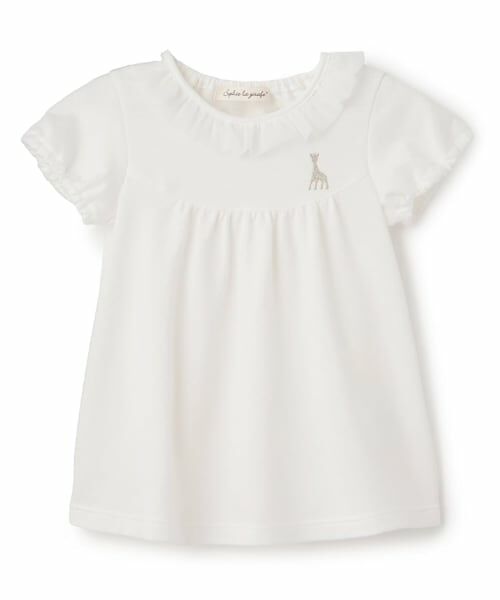 Sophie la girafe / キリンのソフィー Tシャツ | ブライト天竺半袖Tシャツ（オフ ホワイト）