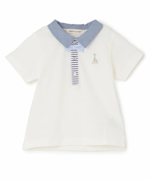 Sophie la girafe / キリンのソフィー シャツ・ブラウス | 蝶ネクタイシャツ【日本製】（オフ ホワイト）