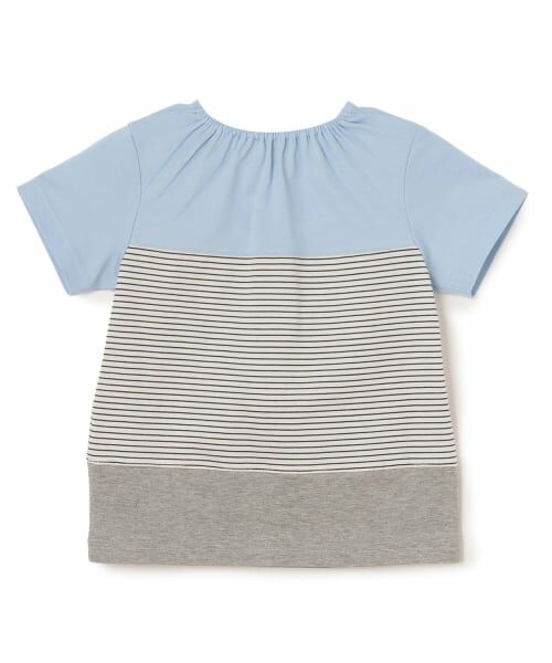 Sophie la girafe / キリンのソフィー Tシャツ | ボーダー切り替えTシャツ【日本製】 | 詳細1