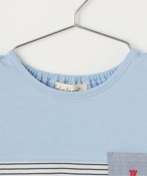 Sophie la girafe / キリンのソフィー Tシャツ | ボーダー切り替えTシャツ【日本製】 | 詳細2