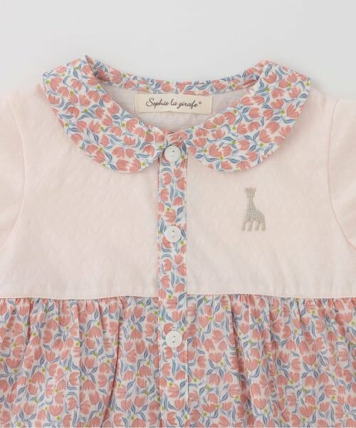 Sophie la girafe / キリンのソフィー ミニ丈・ひざ丈ワンピース | 花柄ワンピース【日本製】 | 詳細2
