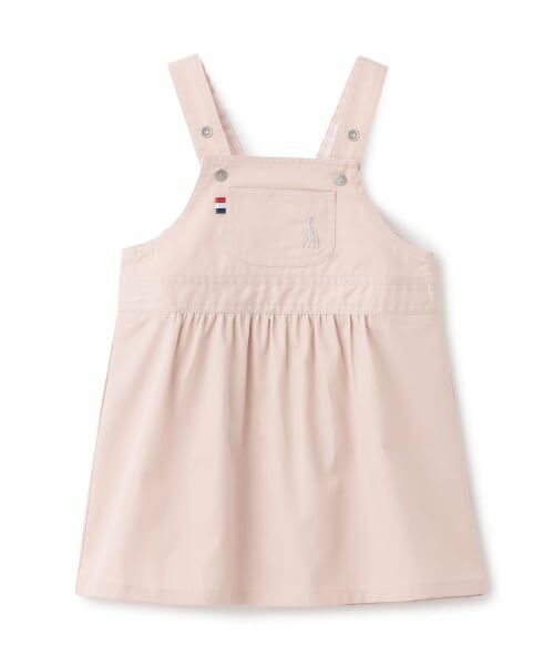 Sophie la girafe / キリンのソフィー ミニ丈・ひざ丈ワンピース | ジャンパースカート【日本製】（ライト ピンク）