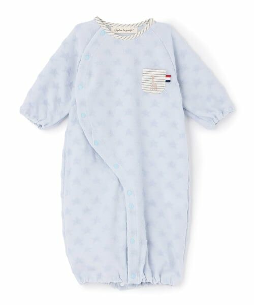 Sophie la girafe / キリンのソフィー ロンパース | スタージャカード2WAYオール【日本製】（ブルー）