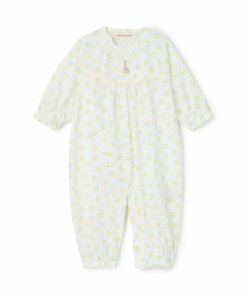 Sophie la girafe / キリンのソフィー ロンパース | 花柄プリント2WAYオール【日本製】 | 詳細2