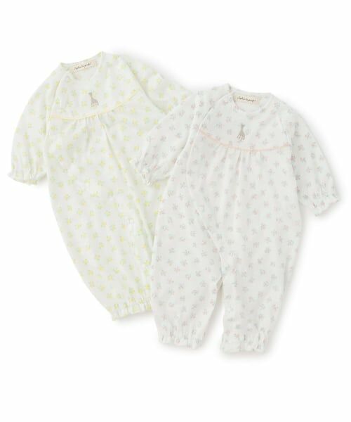 Sophie la girafe / キリンのソフィー ロンパース | 花柄プリント2WAYオール【日本製】 | 詳細7