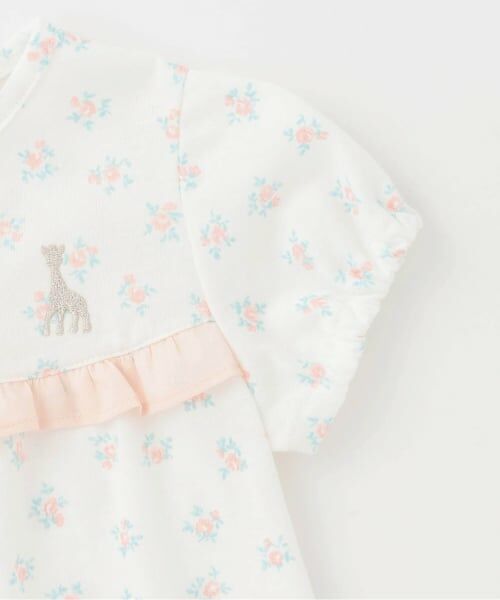 Sophie la girafe / キリンのソフィー ロンパース | 花柄プリントショートオール | 詳細3