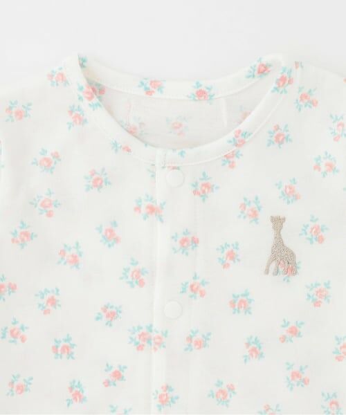 Sophie la girafe / キリンのソフィー ロンパース | 花柄ボディスーツ【日本製】 | 詳細2