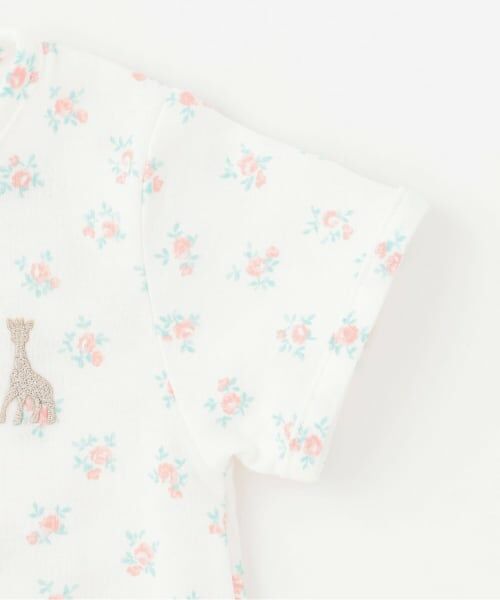 Sophie la girafe / キリンのソフィー ロンパース | 花柄ボディスーツ【日本製】 | 詳細3