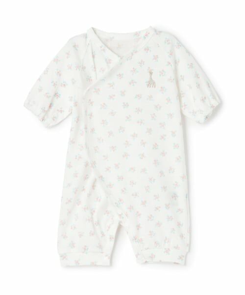 Sophie la girafe / キリンのソフィー 肌着 | 花柄プリントNEWBORNウェア【日本製】（ピンク）