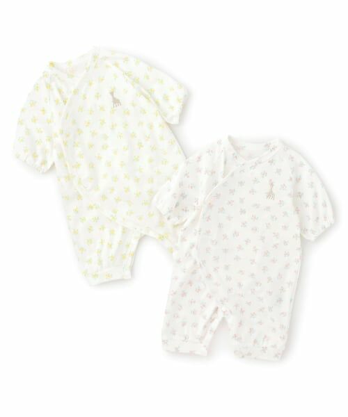 Sophie la girafe / キリンのソフィー 肌着 | 花柄プリントNEWBORNウェア【日本製】 | 詳細9