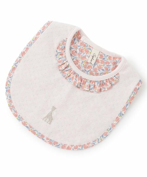 Sophie la girafe / キリンのソフィー スタイ・ビブ | 花柄スタイ（ピンク）