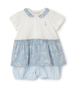 Sophie la girafe / キリンのソフィー ロンパース | 実と葉っぱ柄ショートオール