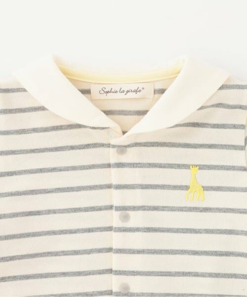 Sophie la girafe / キリンのソフィー ロンパース | セーラーボーダーショートオール | 詳細2