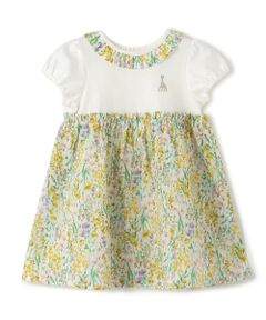 Sophie la girafe / キリンのソフィー ミニ丈・ひざ丈ワンピース | リップル花柄半袖ワンピース