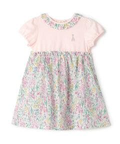 Sophie la girafe / キリンのソフィー ミニ丈・ひざ丈ワンピース | リップル花柄半袖ワンピース