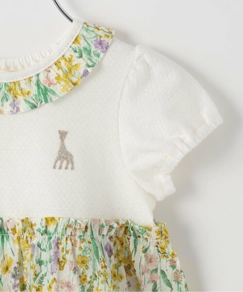 Sophie la girafe / キリンのソフィー ミニ丈・ひざ丈ワンピース | リップル花柄半袖ワンピース | 詳細3
