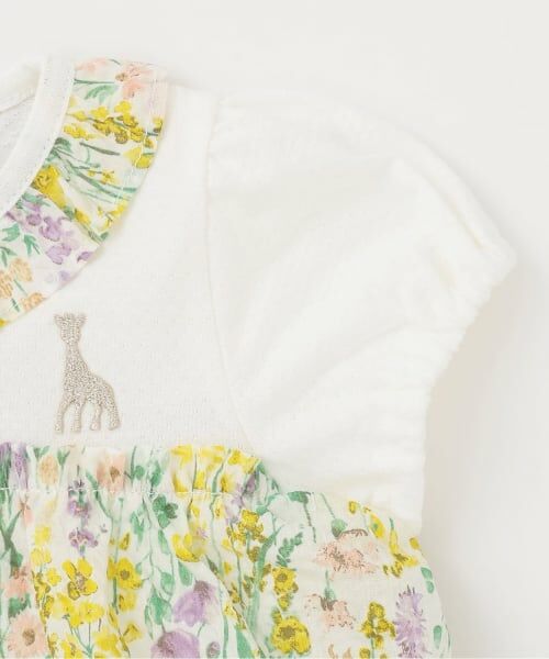 Sophie la girafe / キリンのソフィー ロンパース | リップル花柄ショートオール | 詳細3