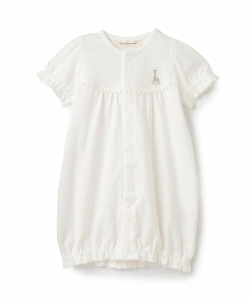 Sophie la girafe / キリンのソフィー ロンパース | レース2WAYオール【日本製】（オフ ホワイト）