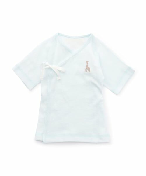Sophie la girafe / キリンのソフィー 肌着 | ☆ふんわり短肌着【日本製】（ライト ブルー）