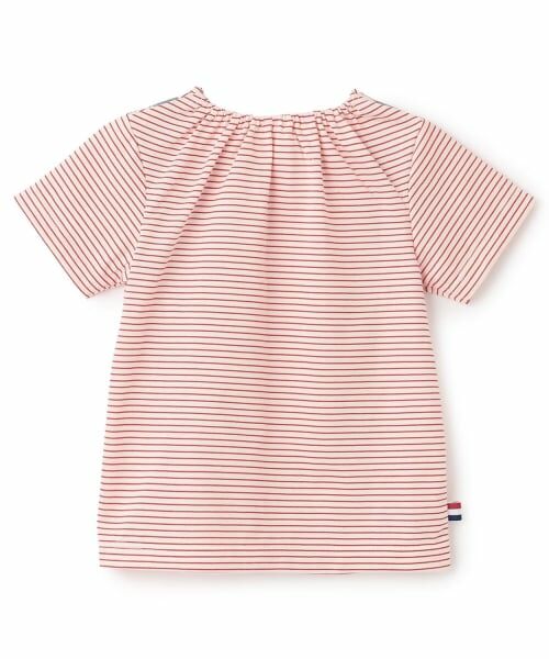 Sophie la girafe / キリンのソフィー ベビー・キッズウエア | ボーダーサスペンダー半袖Ｔシャツ【日本製】 | 詳細1