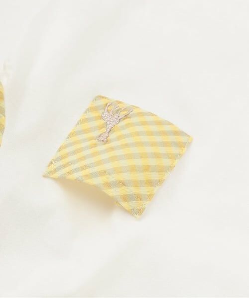 Sophie la girafe / キリンのソフィー Tシャツ | 袖チェックサッカー半袖Tシャツ | 詳細3