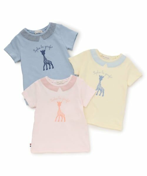 Sophie la girafe / キリンのソフィー ベビー・キッズウエア | 衿つきソフィプリント半袖Tシャツ | 詳細6