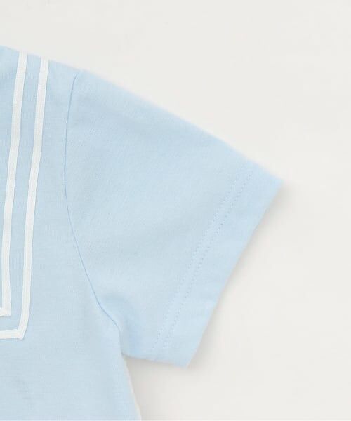 Sophie la girafe / キリンのソフィー ベビー・キッズウエア | ヨット柄サッカー切り替え半袖Tシャツ | 詳細3