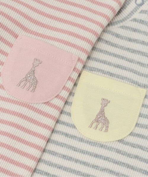 Sophie la girafe / キリンのソフィー ベビー・キッズウエア | テレコボーダー長袖Ｔシャツ【日本製】 | 詳細3