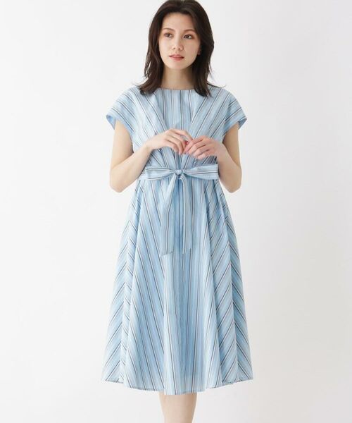 セール 大きいサイズあり 13号 15号 ストライプウエストマークワンピース ミニ丈 ひざ丈ワンピース Soup スープ ファッション通販 タカシマヤファッションスクエア