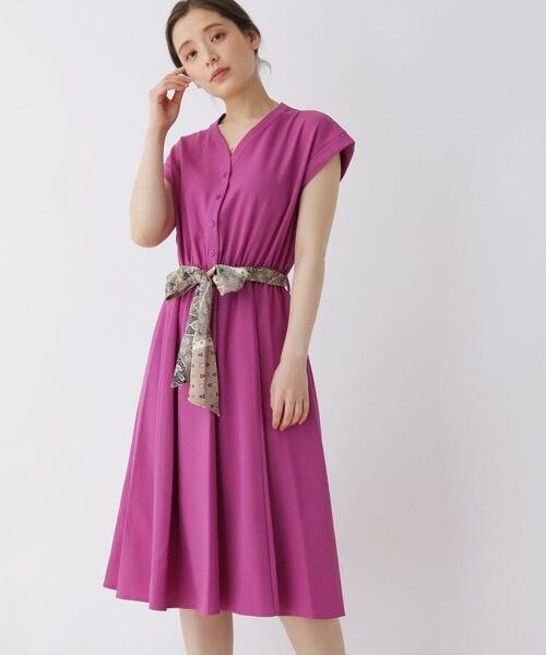 セール 大きいサイズあり 13号 15号 スカーフベルトギャザーワンピース ミニ丈 ひざ丈ワンピース Soup スープ ファッション通販 タカシマヤファッションスクエア