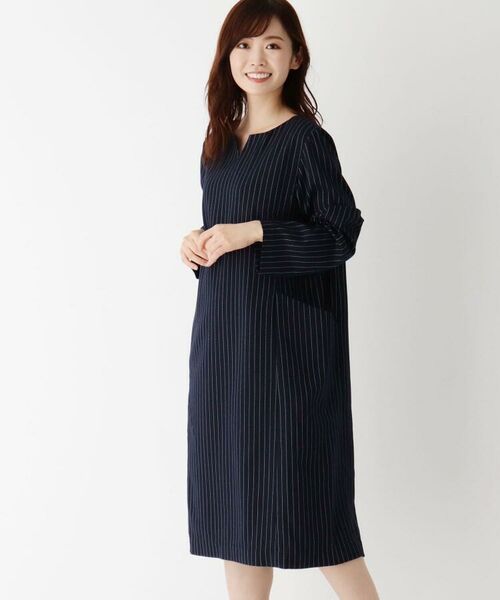 セール 大きいサイズあり 15号 キーネックミモレワンピース ミニ丈 ひざ丈ワンピース Soup スープ ファッション通販 タカシマヤファッションスクエア