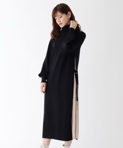 セール Bab サイドプリーツニットワンピース ミニ丈 ひざ丈ワンピース Soup スープ ファッション通販 タカシマヤファッションスクエア