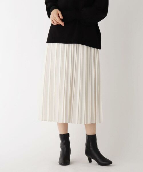 セール 大きいサイズあり 13号 起毛シャンブレープリーツスカート ロング マキシ丈スカート Soup スープ ファッション通販 タカシマヤファッションスクエア